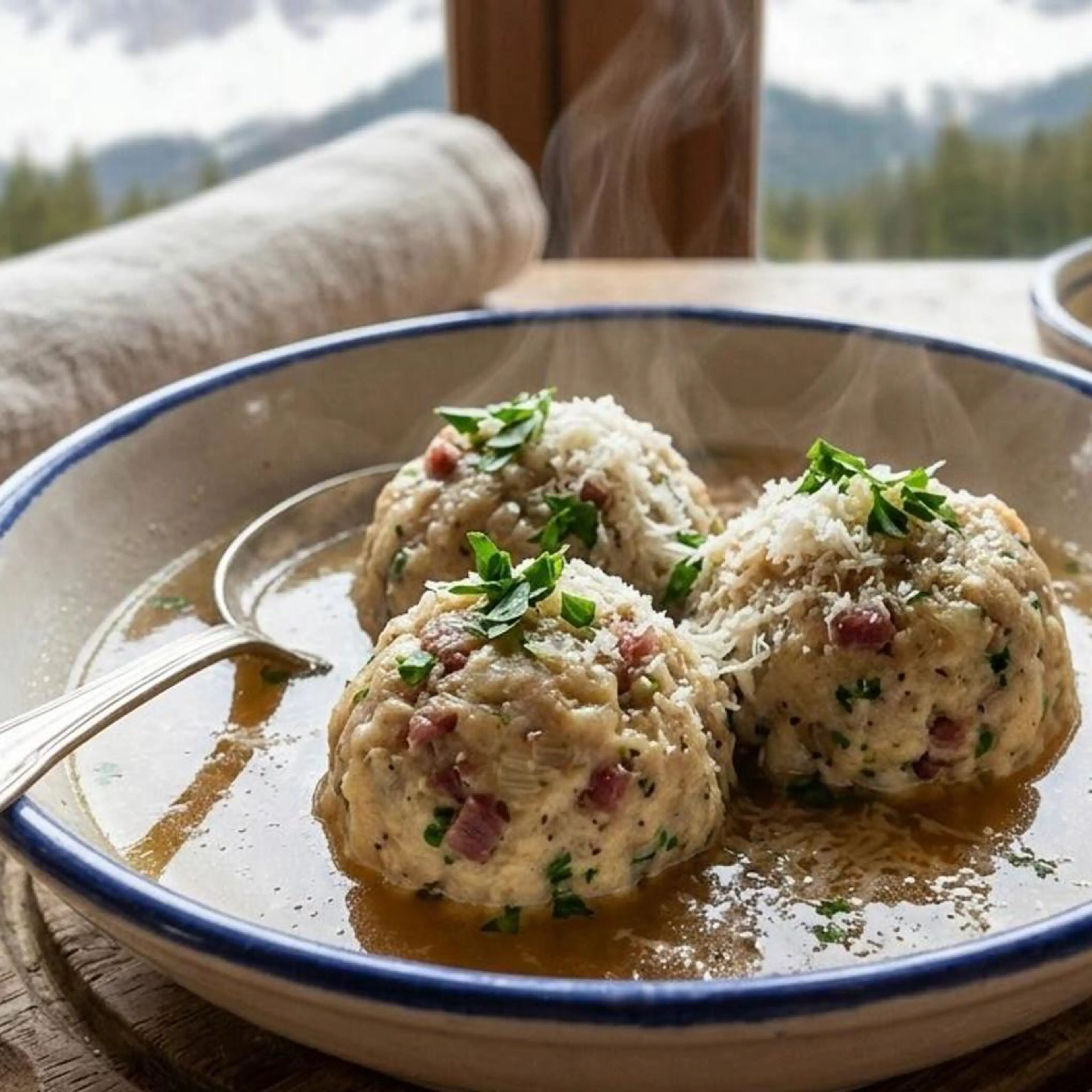 Knödel in Brühe