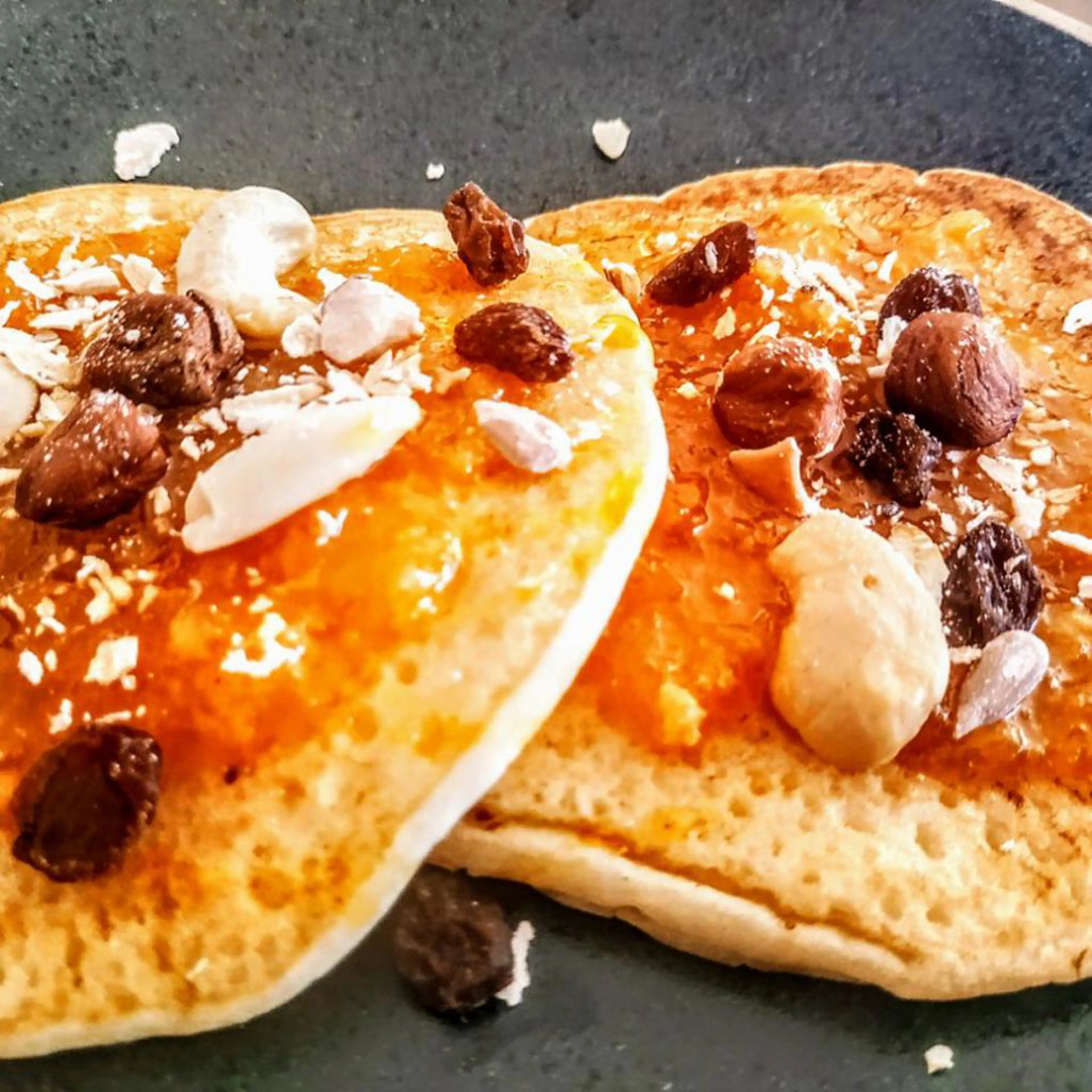 Panquecas com água de coco e farinha de arroz