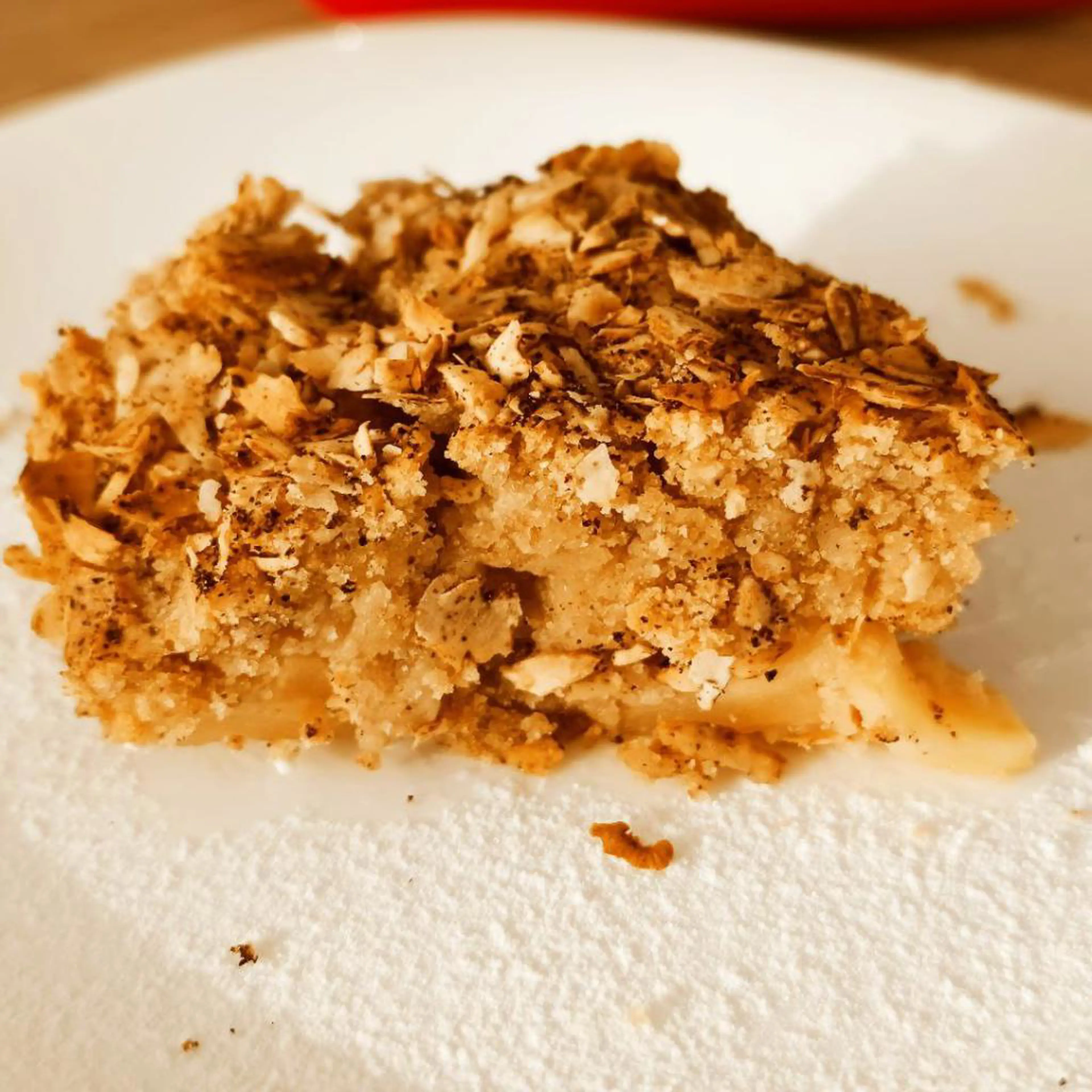 Apfelkuchen mit Wasser aus der Heißluftfritteuse