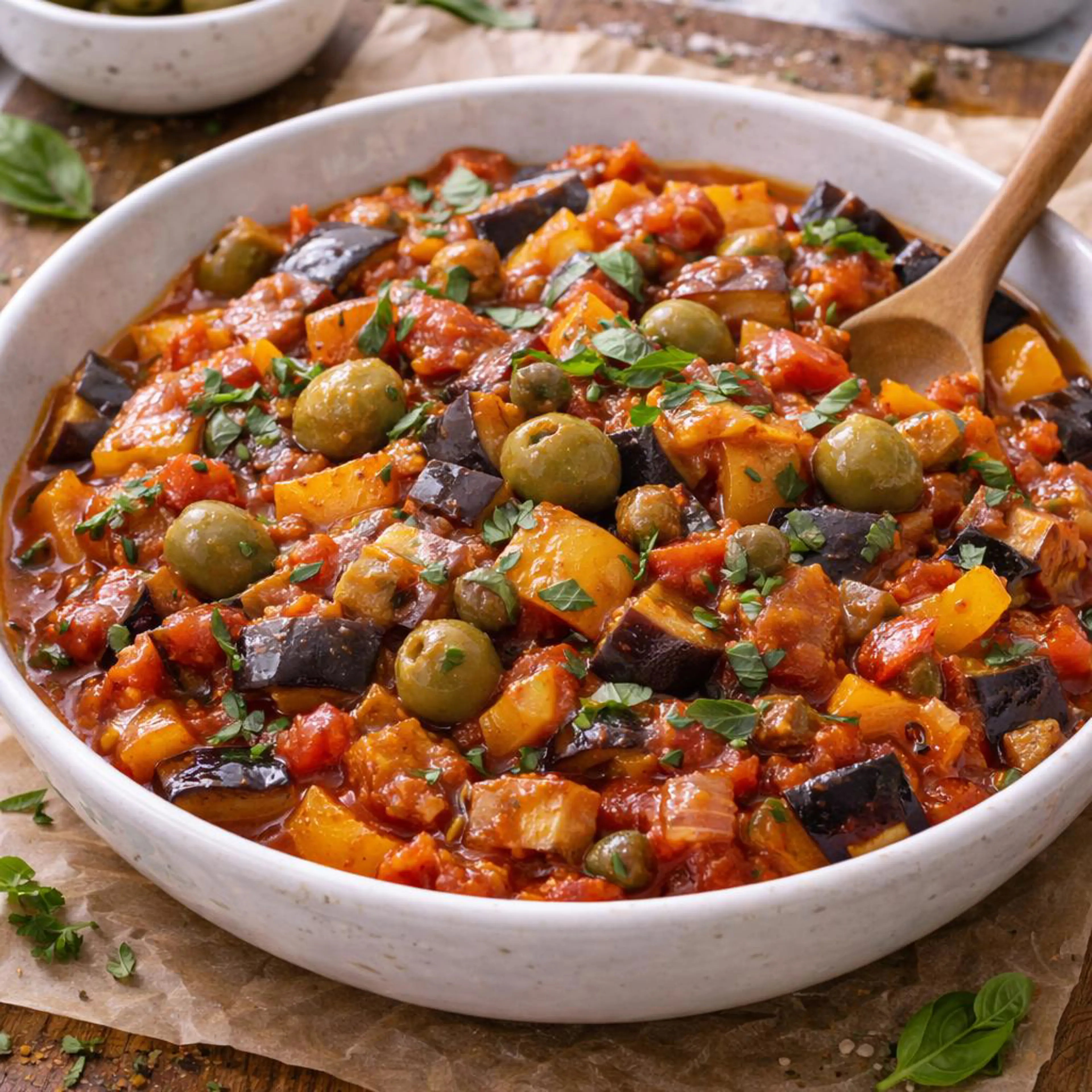 Caponata med aubergine