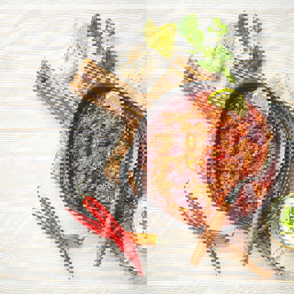 لحم وفاصولياء مع تشيلي