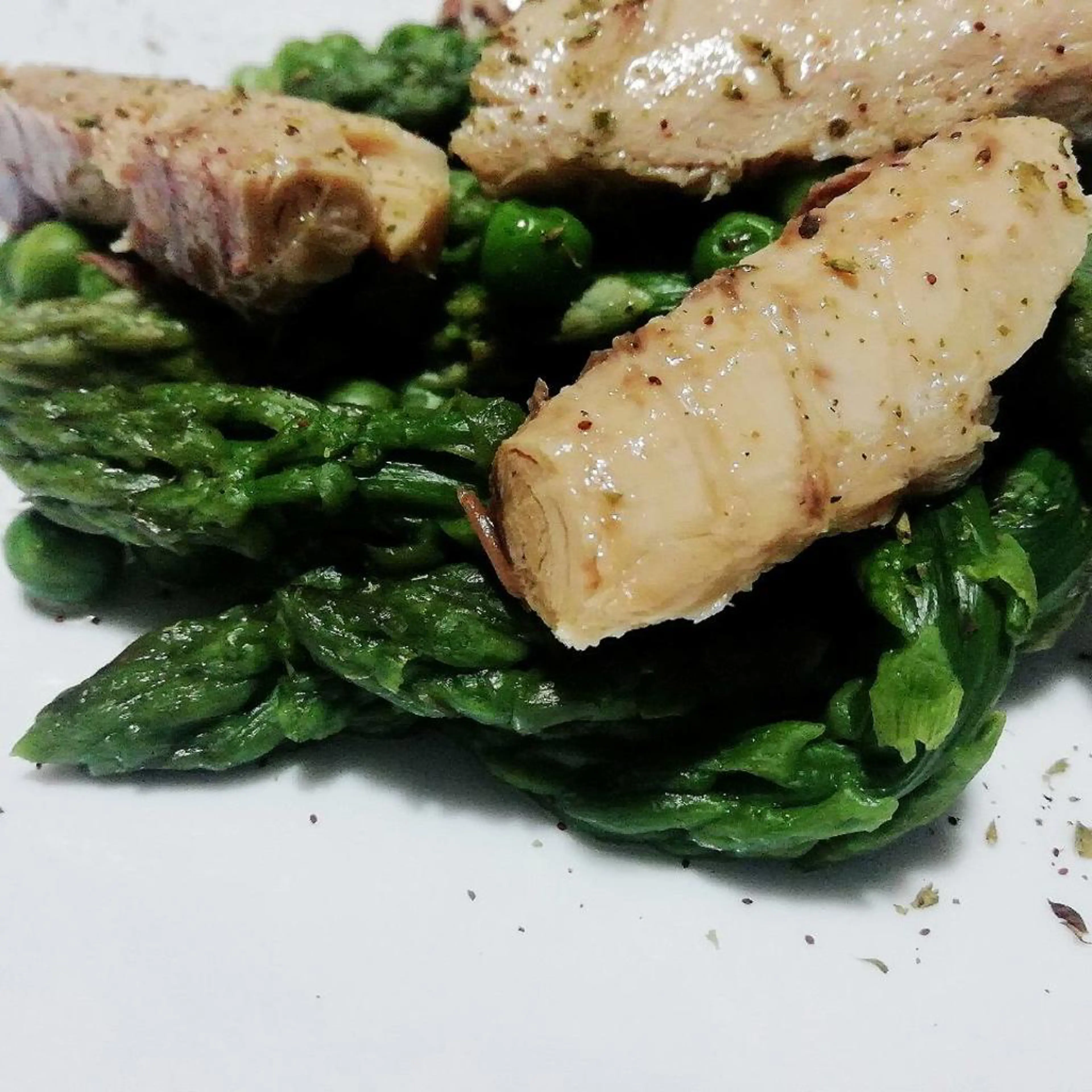 Asparagus, Pea, and Mackerel Salad