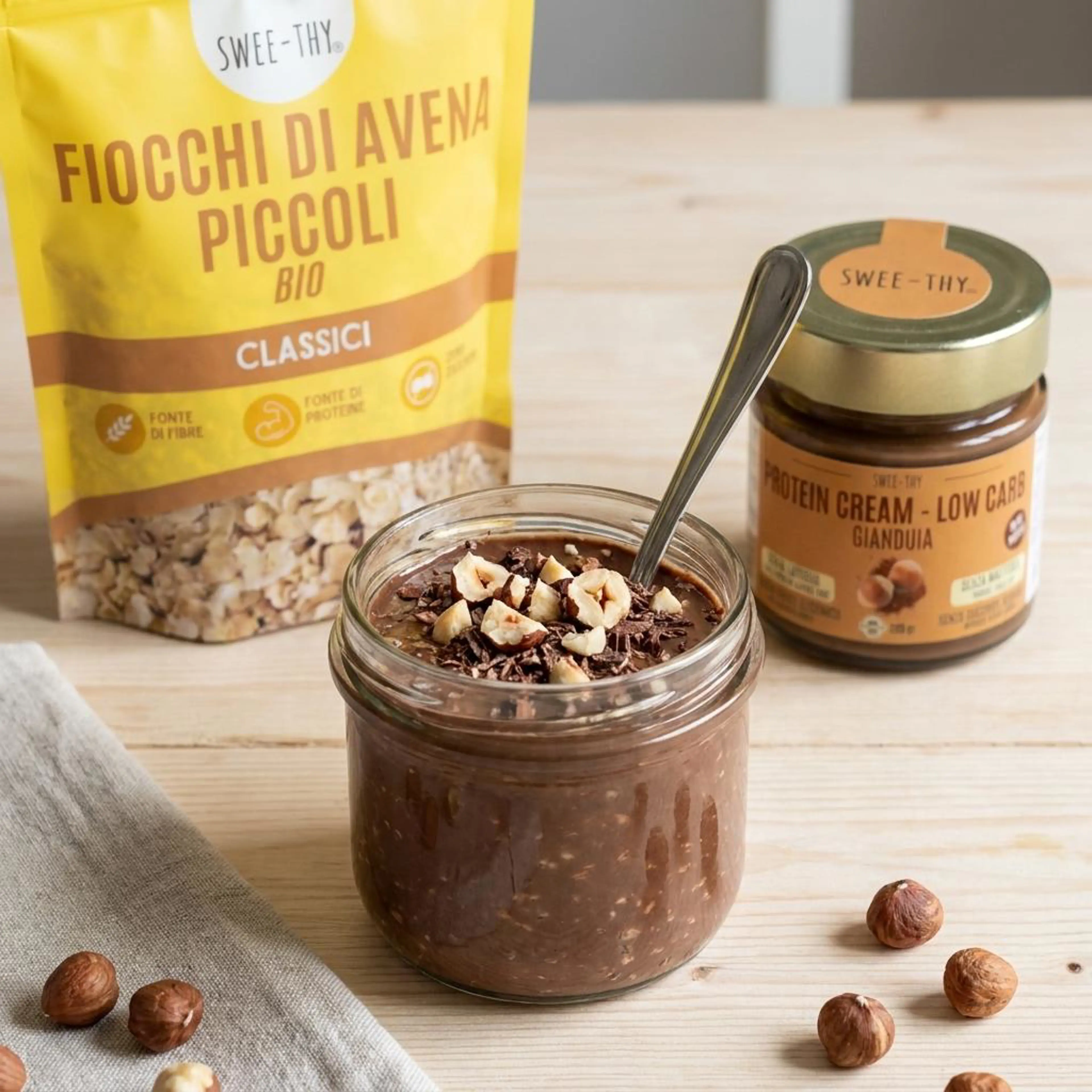 Overnight gianduia keto senza lattosio