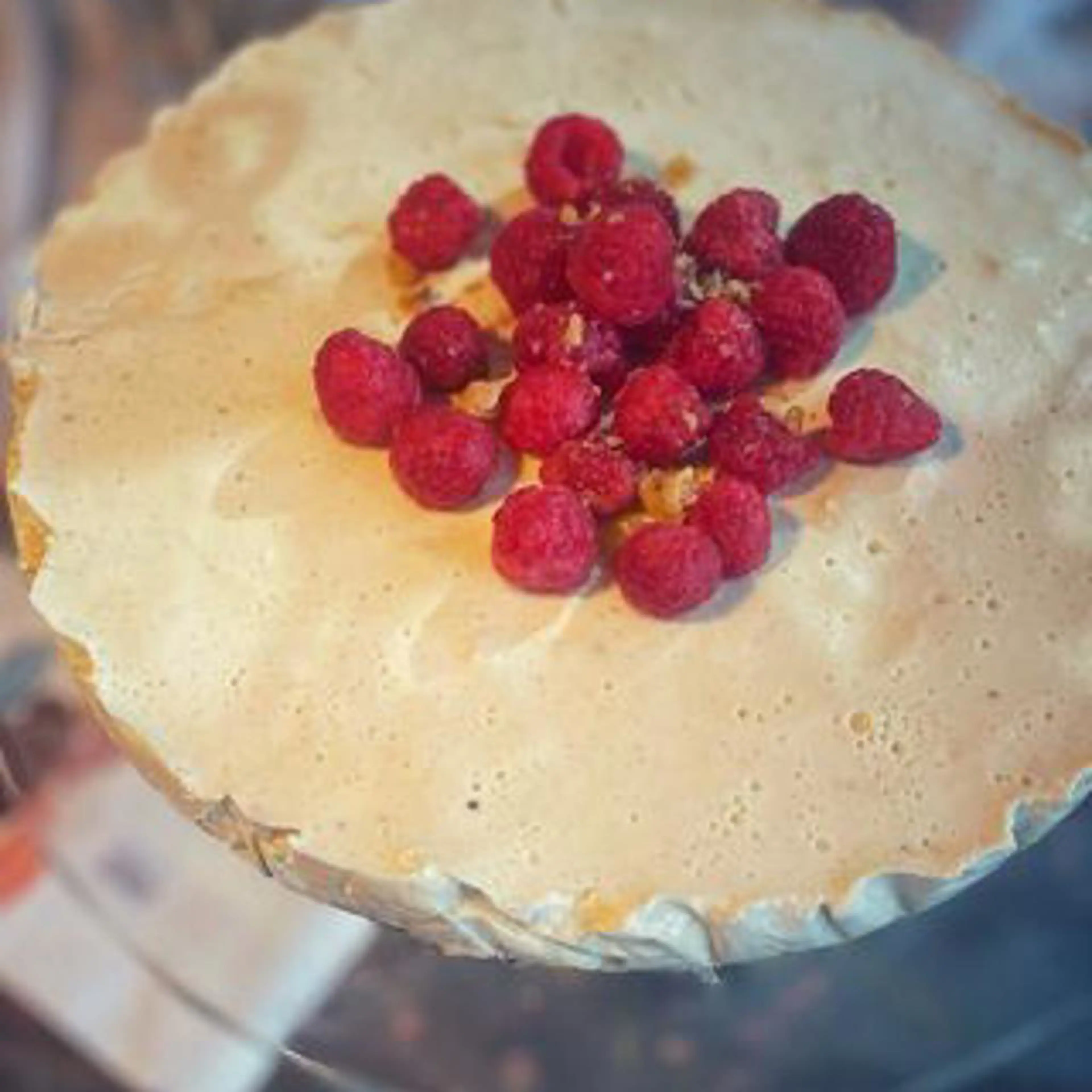 Vegan tofu and pandan cheesecake