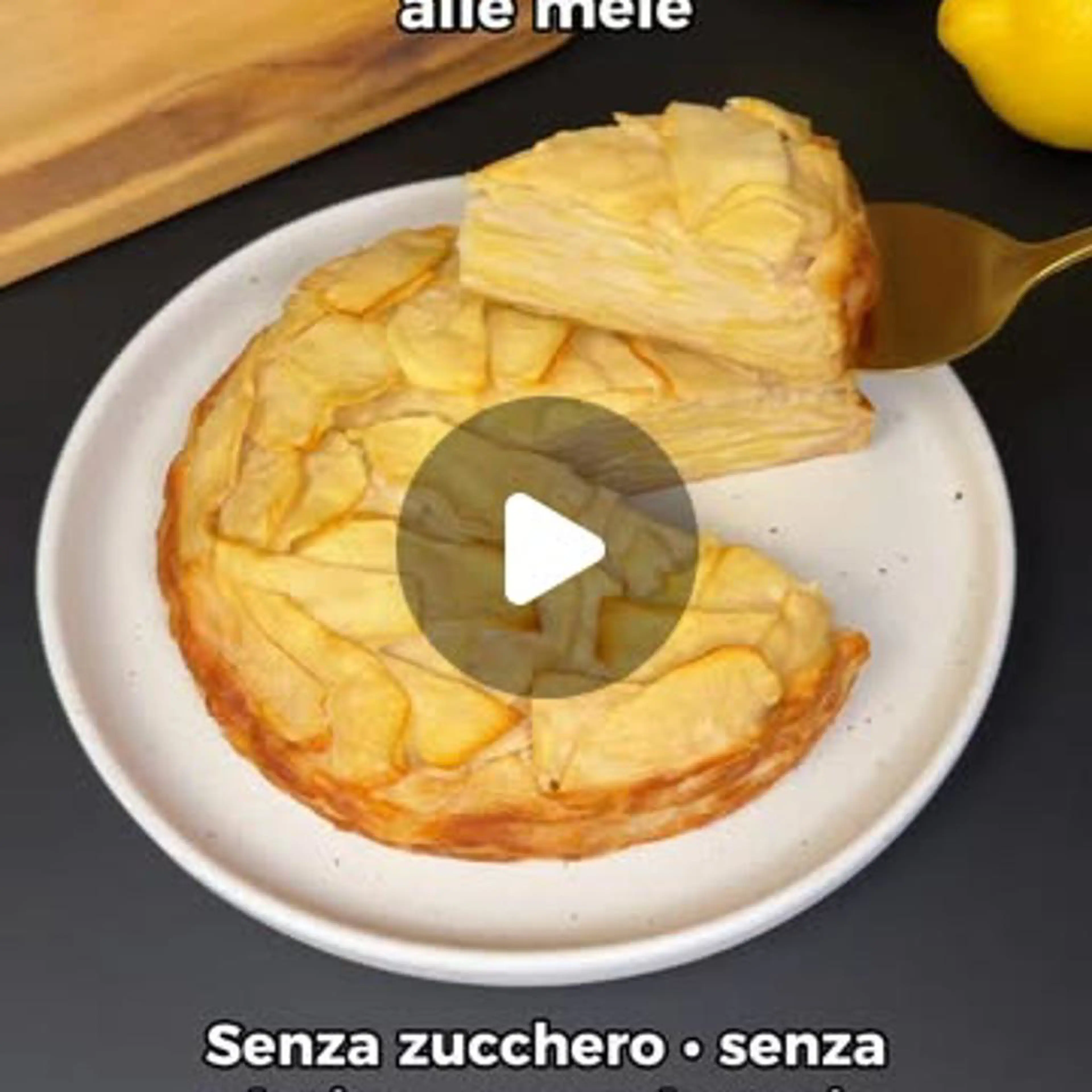 Tarta invisible de manzana