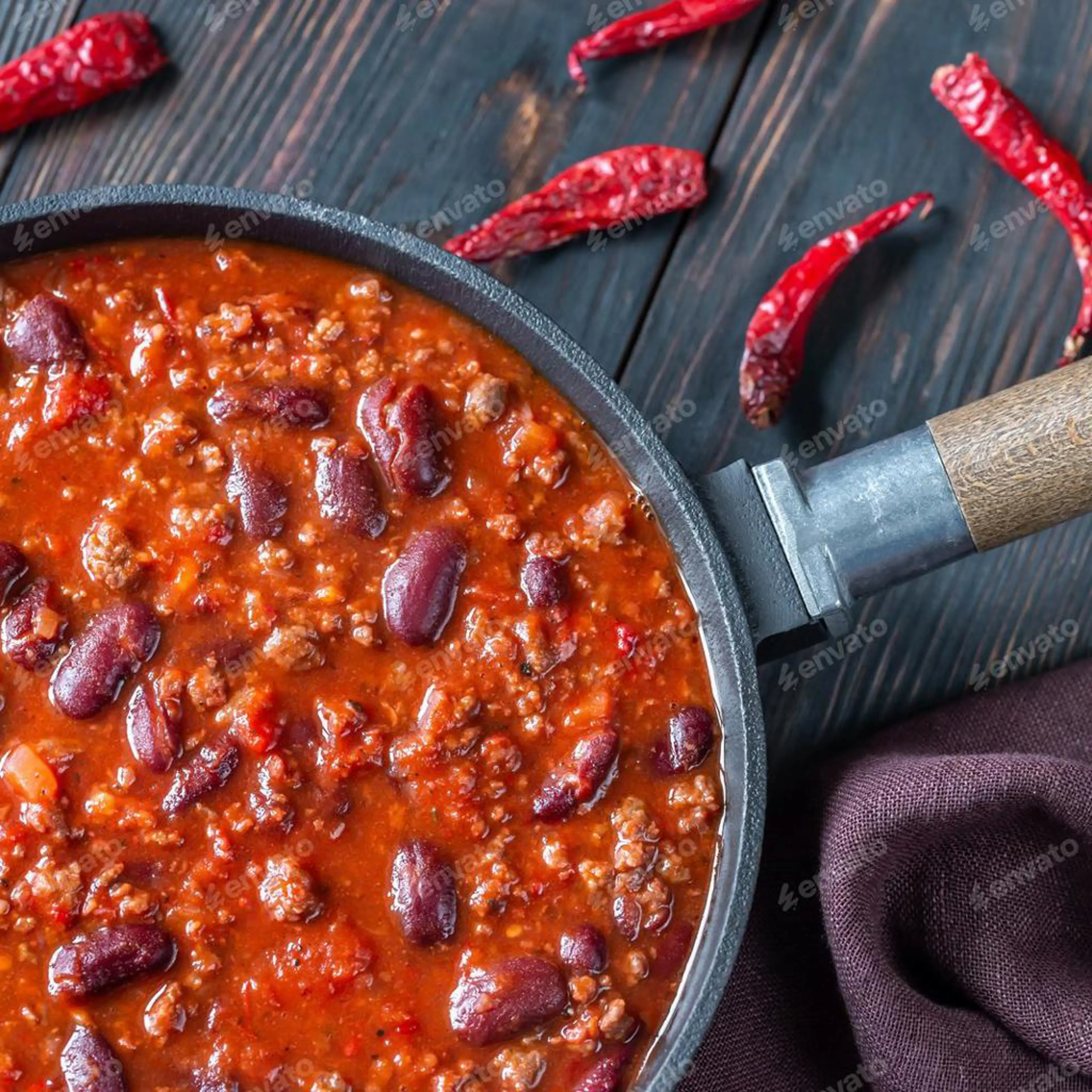 Chili med kött och bönor