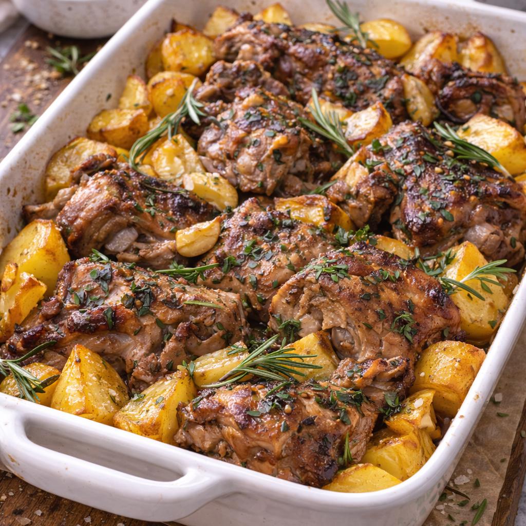 Lammstek med rosmarin och potatis