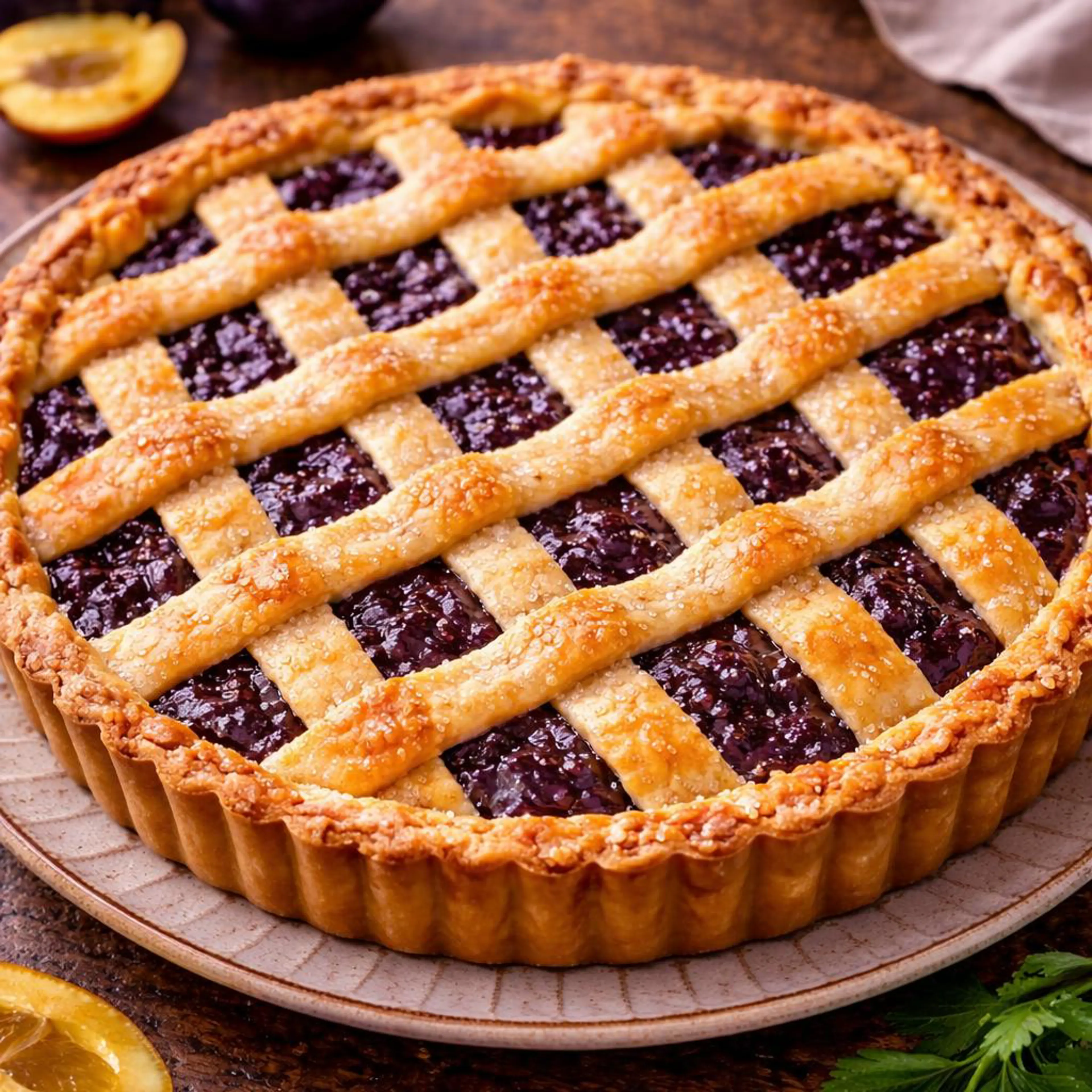 Tarte de compota de ameixa