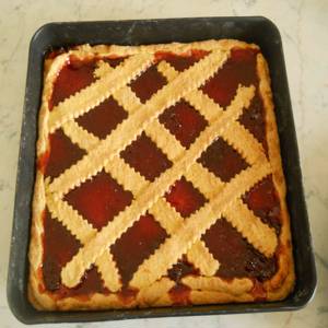 Tarta de mermelada de grosellas
