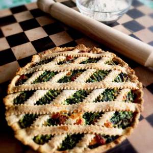 Crostata alle acciughe e spinaci