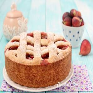 Feigenkuchen mit englischer Creme