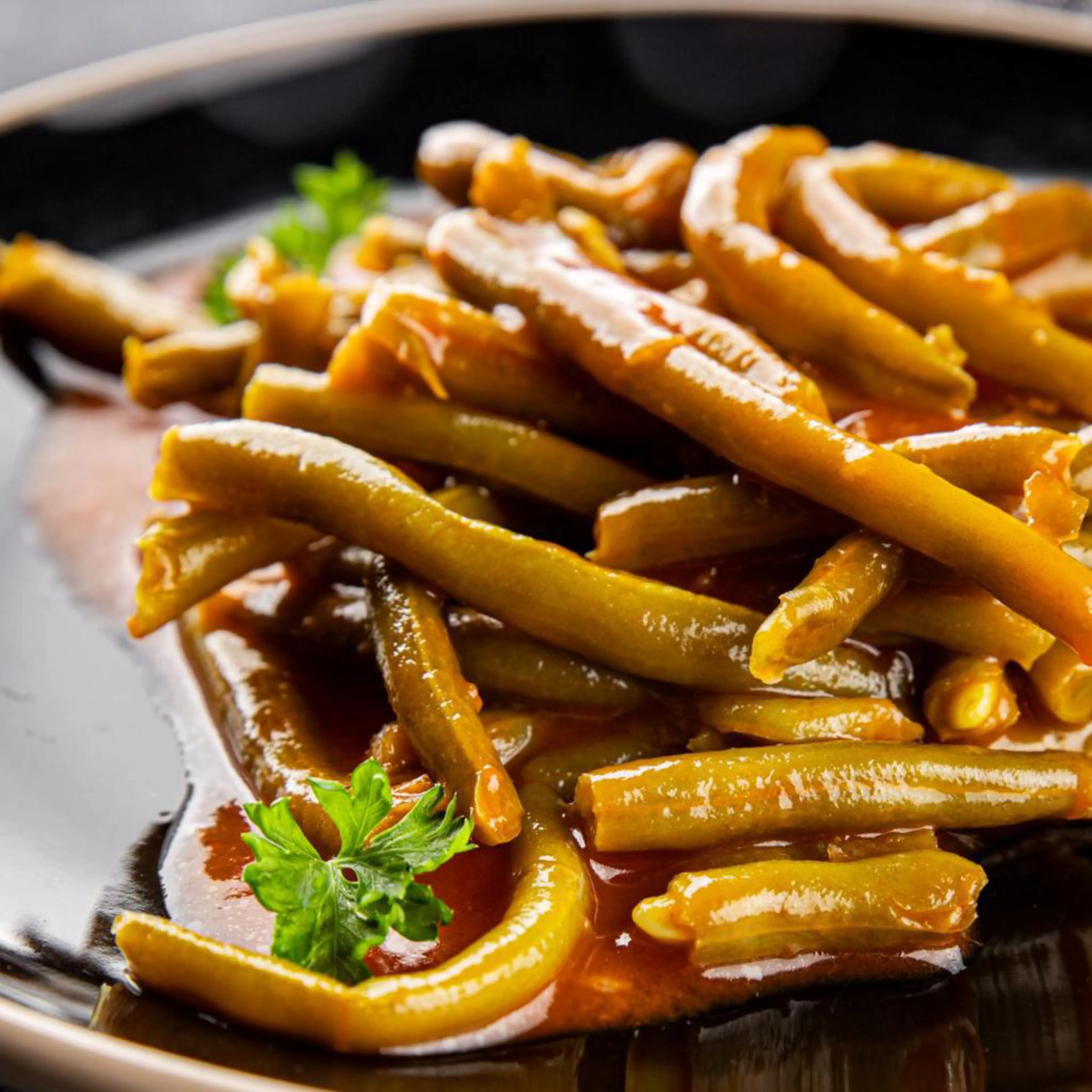 Haricots verts braisés