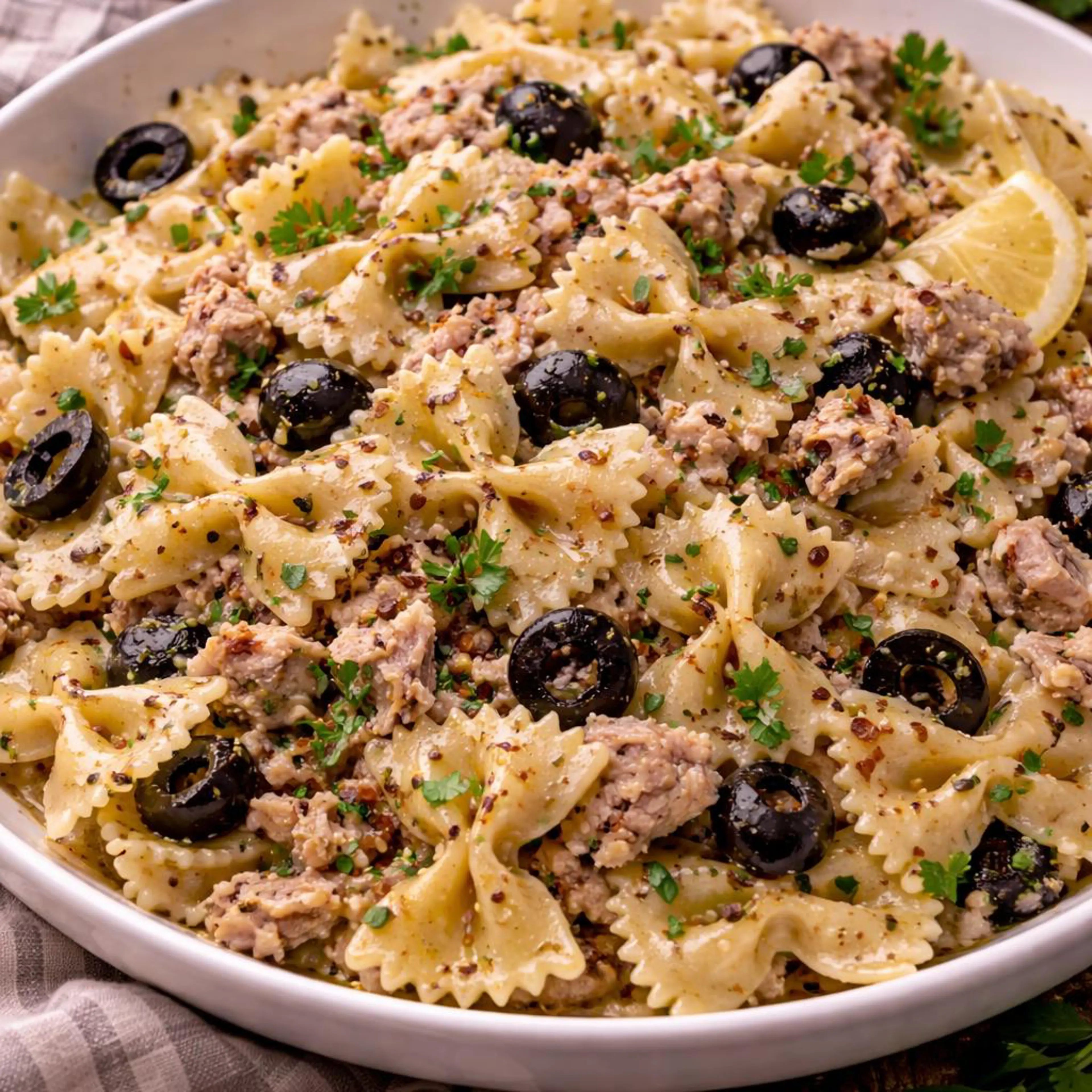 Farfalle med tonfisk