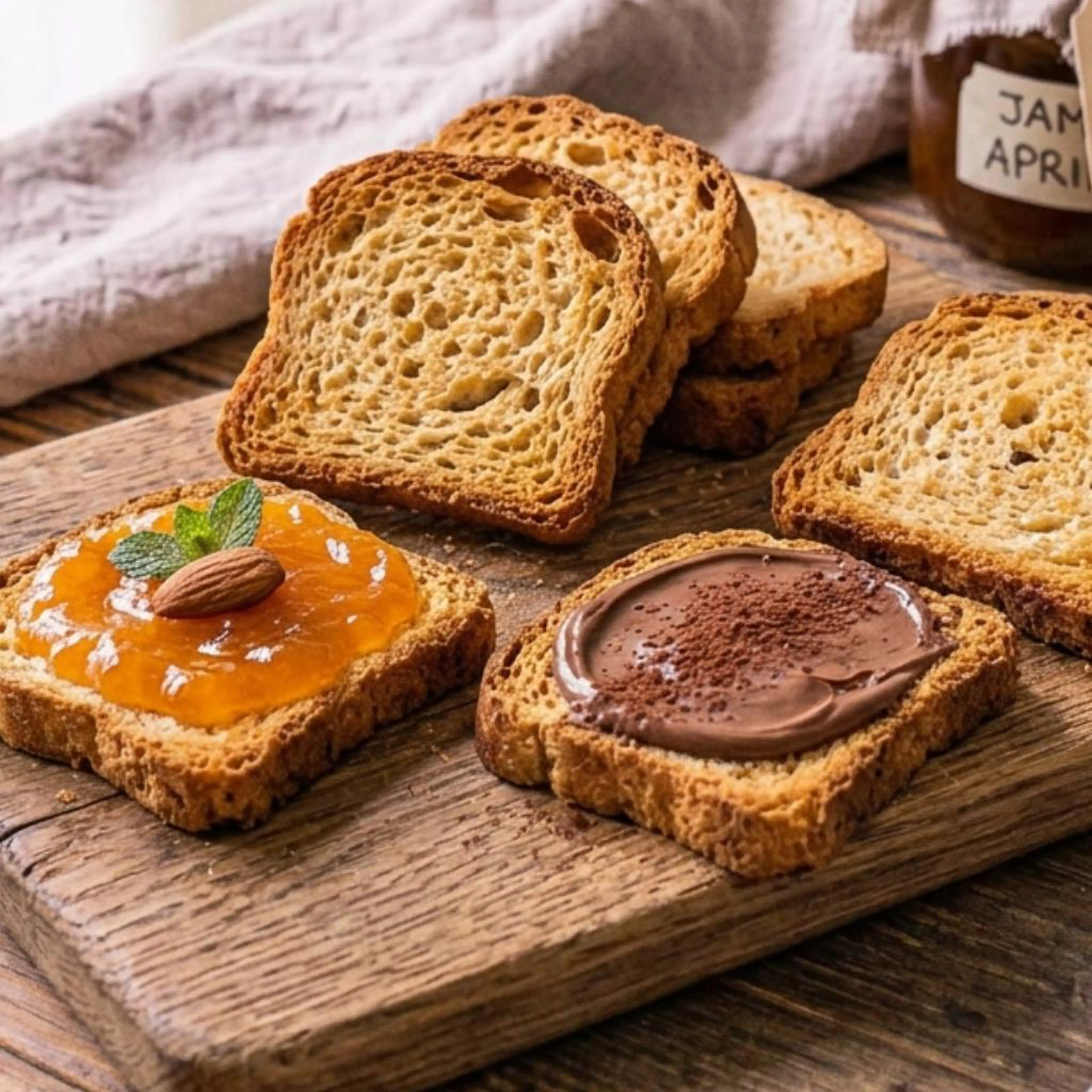Süße Zwiebackscheiben