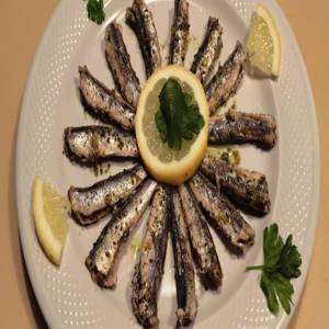 Raw Anchovies with Lemon