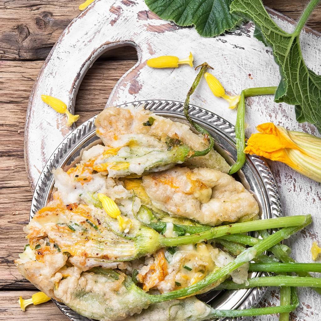 Fleurs de courgette frites